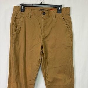 🦚 urban pipeline, slim straight, super flex, flat front dark khakis